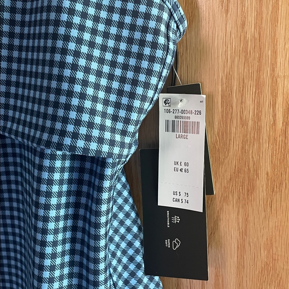 Abercrombie & Fitch YPB sculptLUX Mini Dress in Blue Gingham - Picture 8 of 8